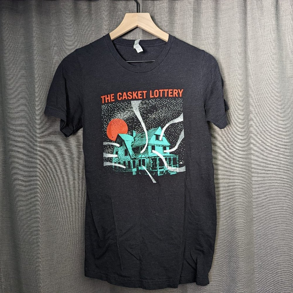 Men's Size S Black, Soft, Stretchy Casket Lottery Band T-Shirt